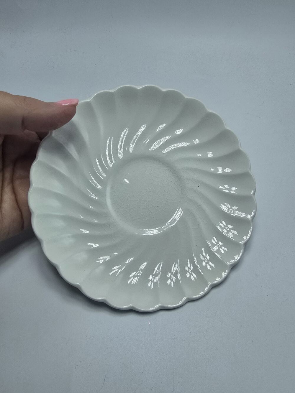 Johnson Brothers White Ironstone Swirl Saucer